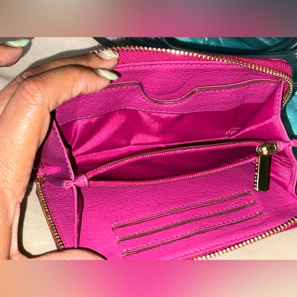 Tory Burch Thea Smartphone Wristlet Wildberry Pink Leather Wallet EUC hot pink - Picture 7 of 10